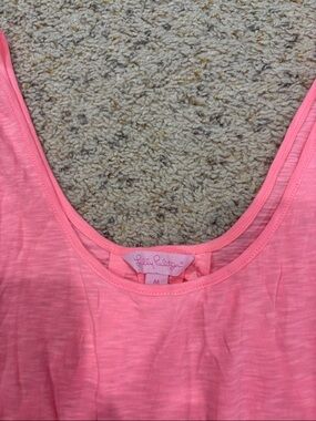 Lilly Pulitzer Coral Pink Scoop Neck Tank